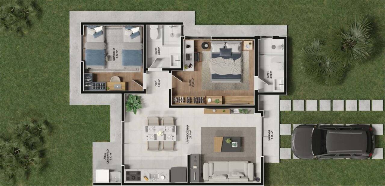 Casa à venda com 2 quartos, 60m² - Foto 3